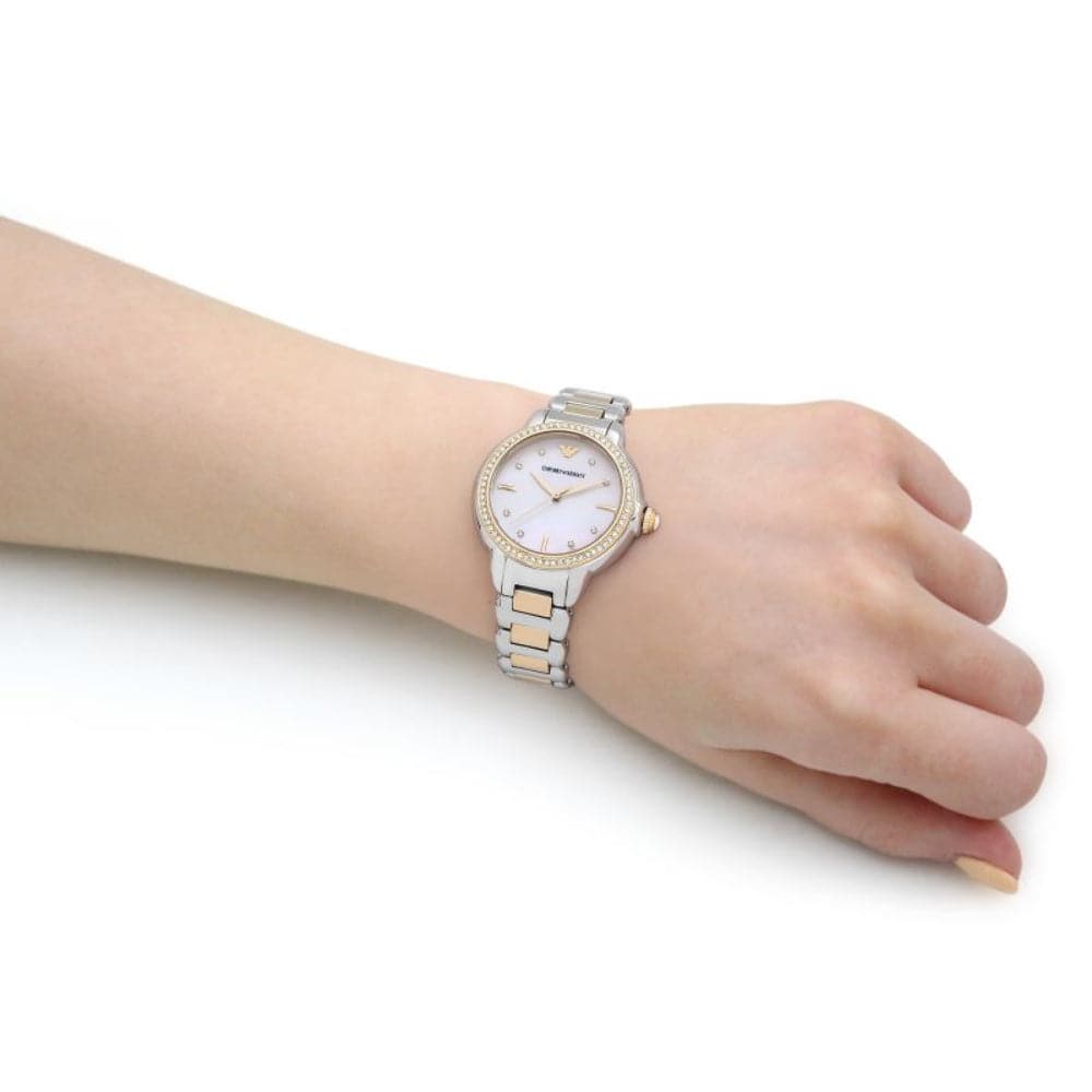 Emporio Armani Two-Tone Stainless Steel Strap Women Watch AR11524