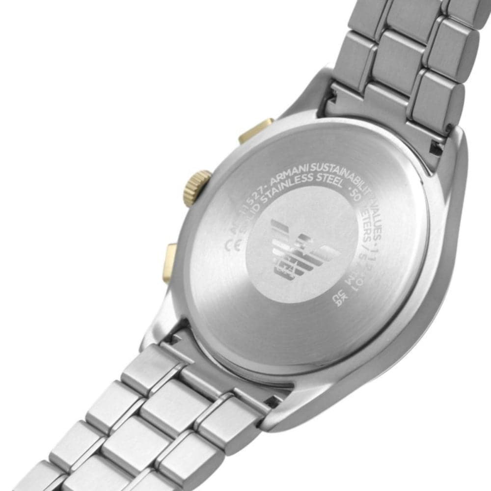 Emporio Armani Chronograph Two-Tone Stainless Steel Strap Men Watch AR11527