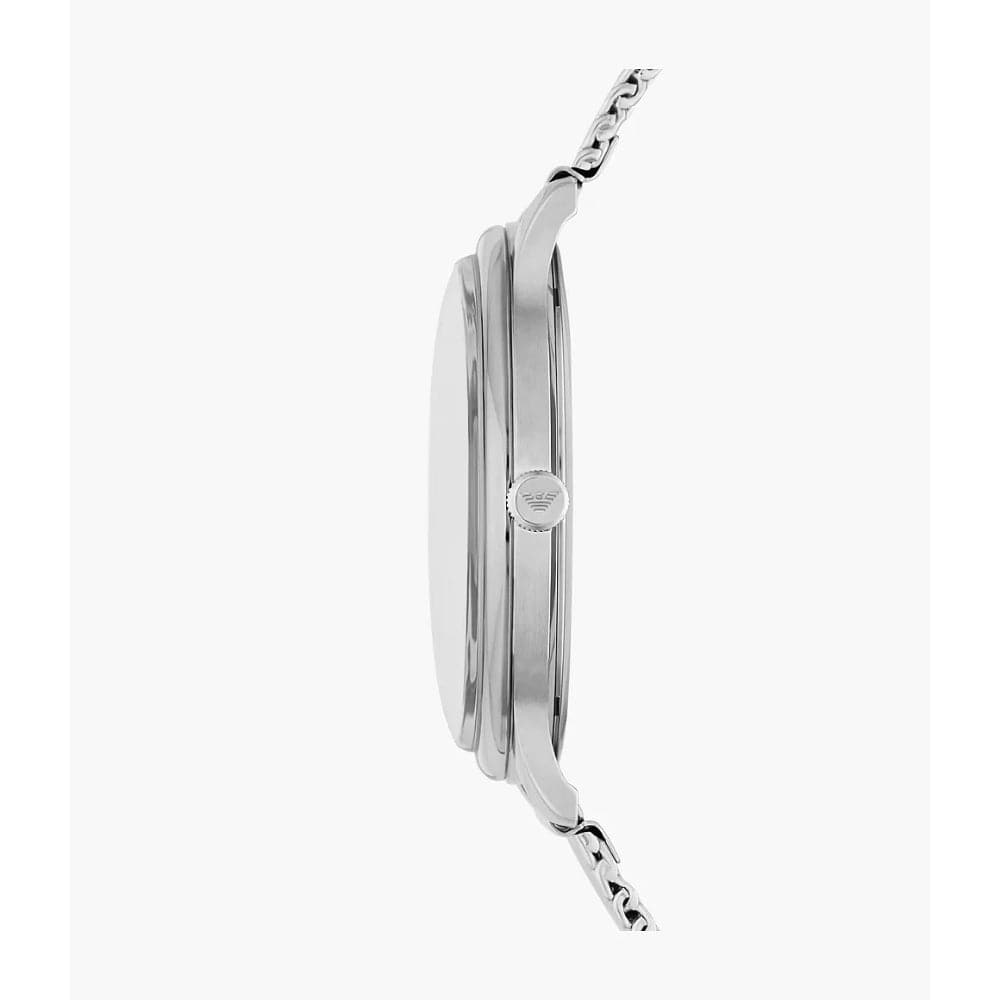 Emporio Armani Green Dial Silver Milanese Strap Men Watch AR11578