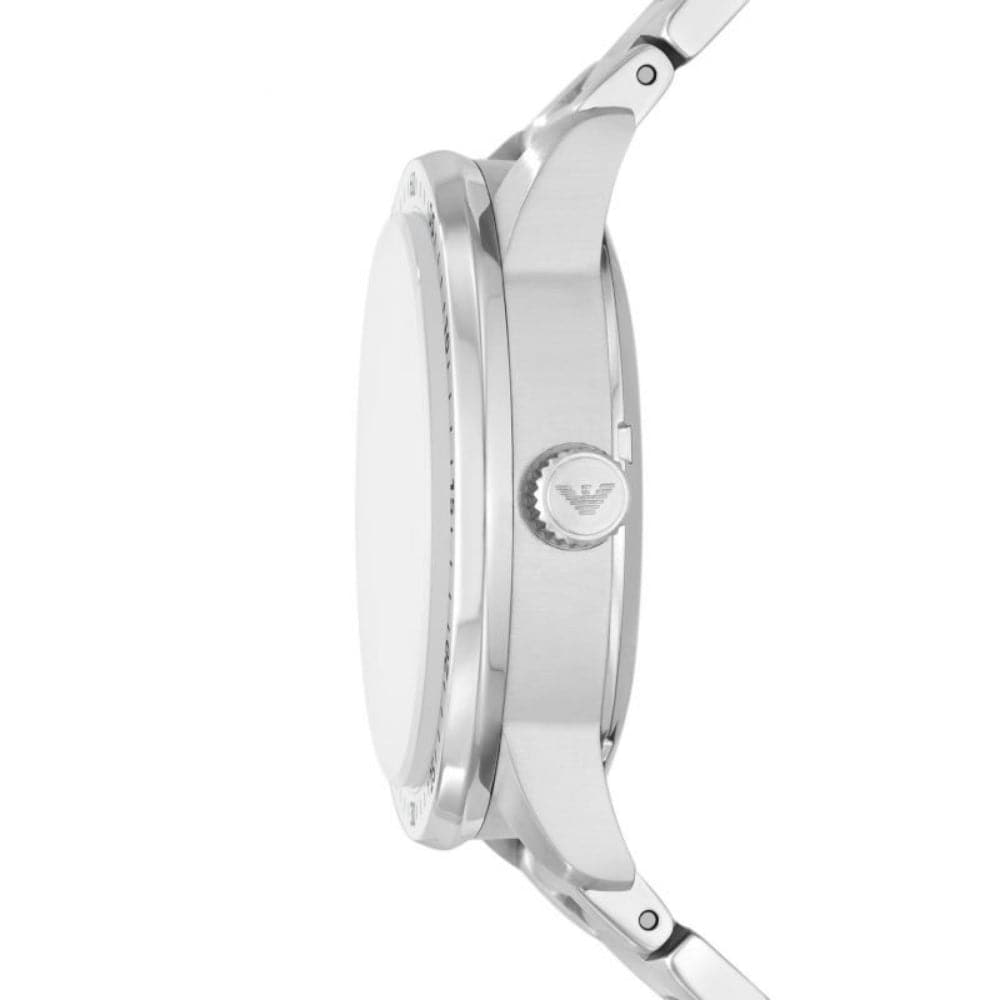 Emporio Armani Chronograph Silver Stainless Steel Strap Men Watch AR60053