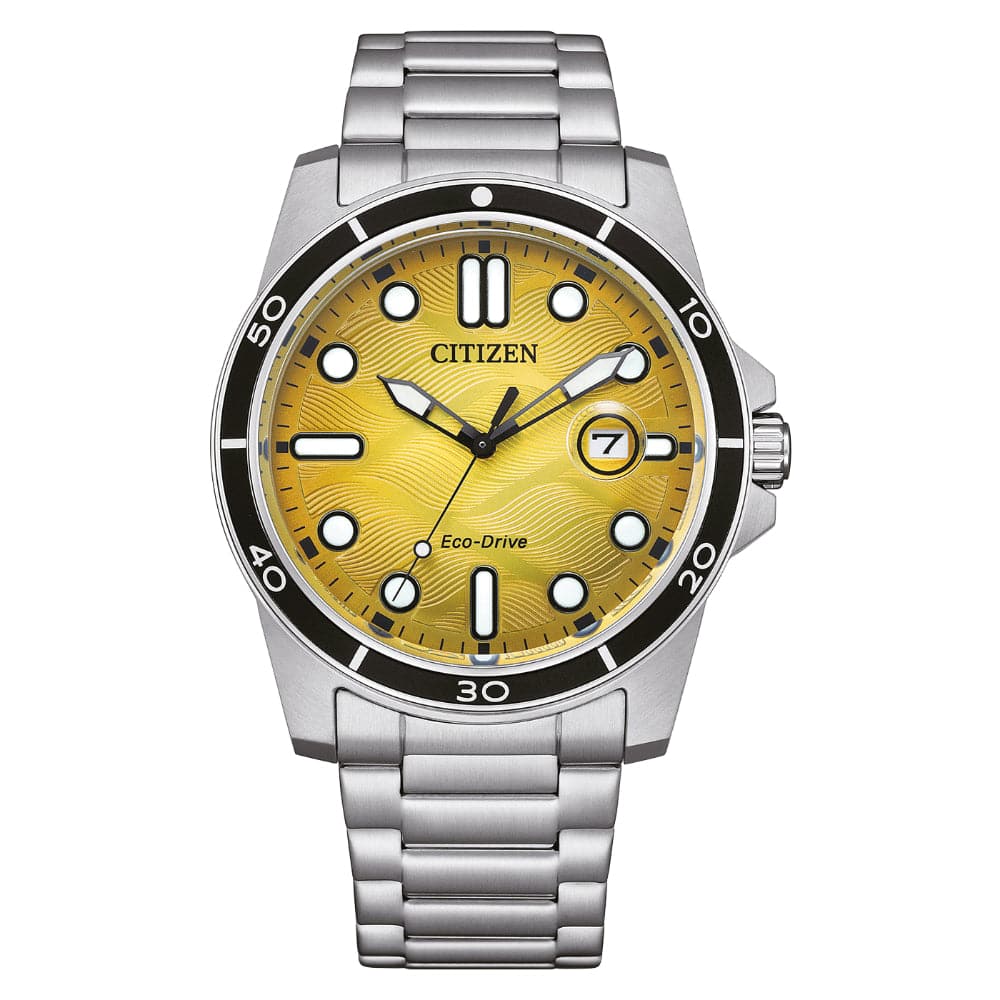 Citizen Eco-Drive Silver Stainless Steel Strap Men Watch AW1816-89X