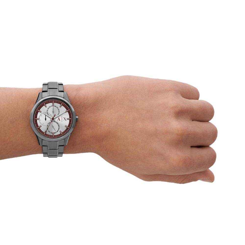 Armani Exchange Chronograph Grey Stainless Steel Strap Men Watch AX1877