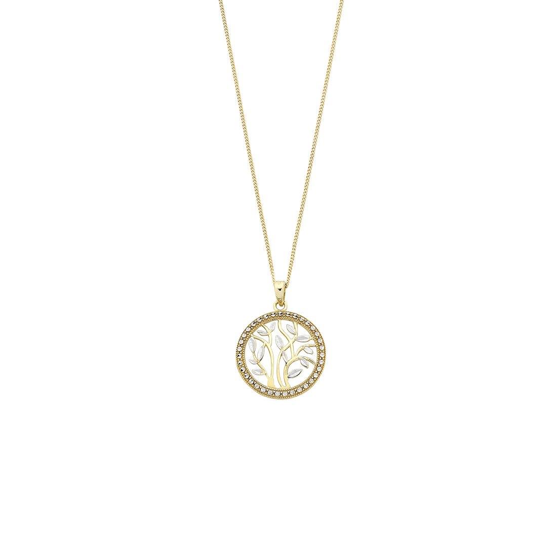 9kt Two Tone Tree Of Life Pendant