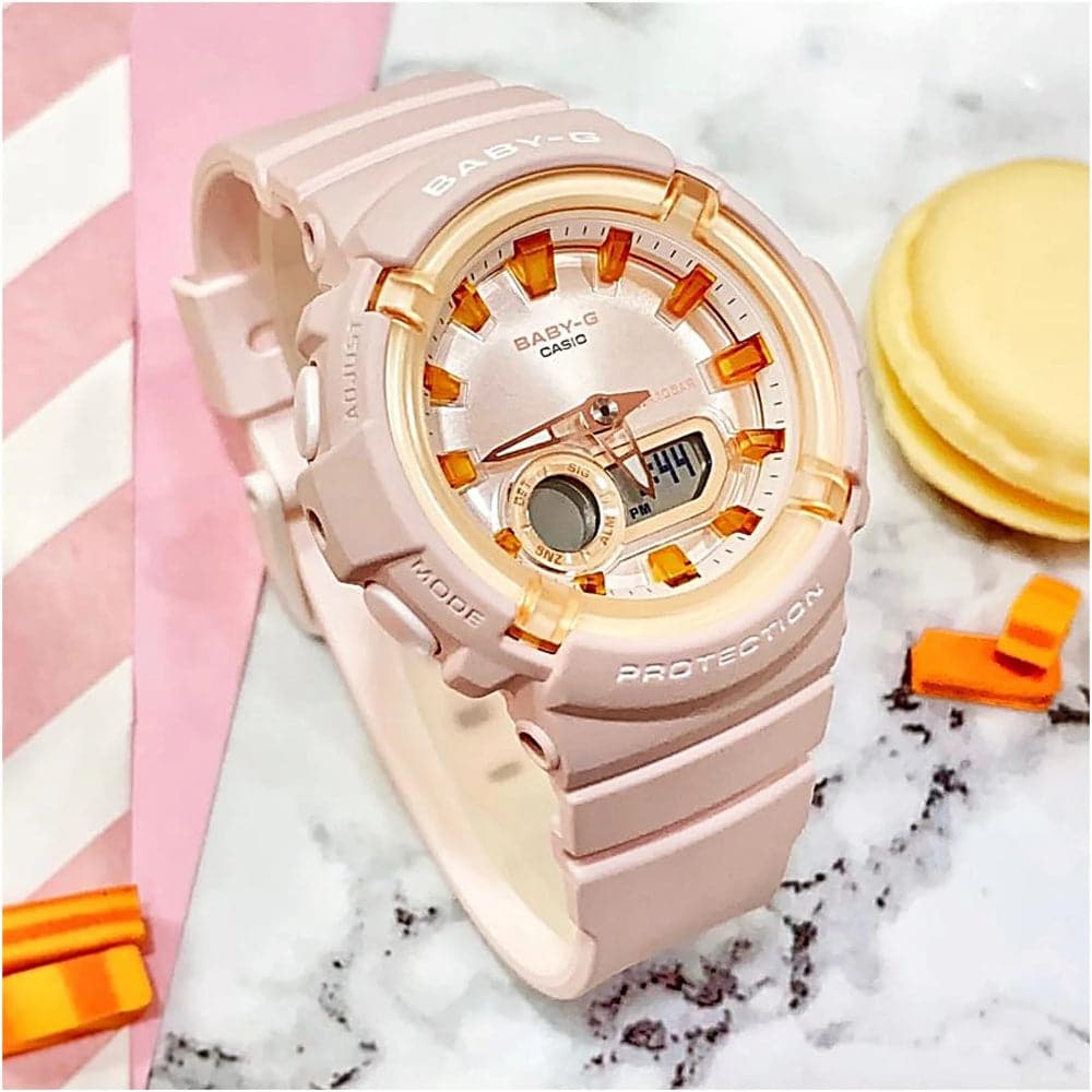 Casio Baby-G Pink Dial & Rubber Strap Women Watch BGA-280SW-4ADR-P