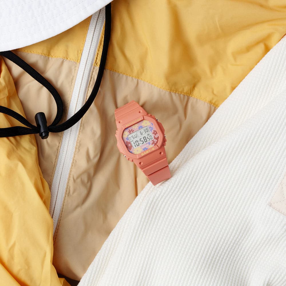 Casio Baby-G Digital Orange Resin Strap Women Watch BGD-565RP-4D-P