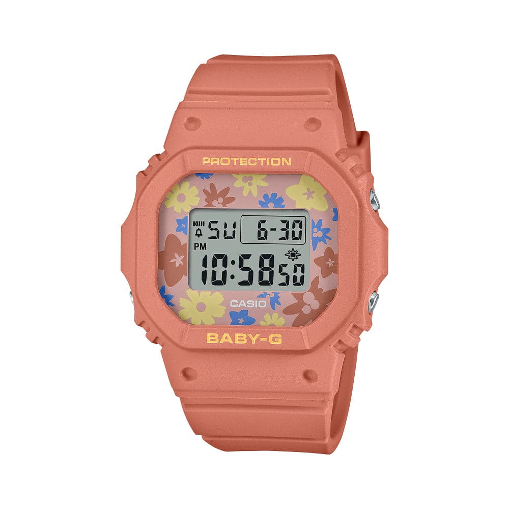 Casio Baby-G Digital Orange Resin Strap Women Watch BGD-565RP-4D-P