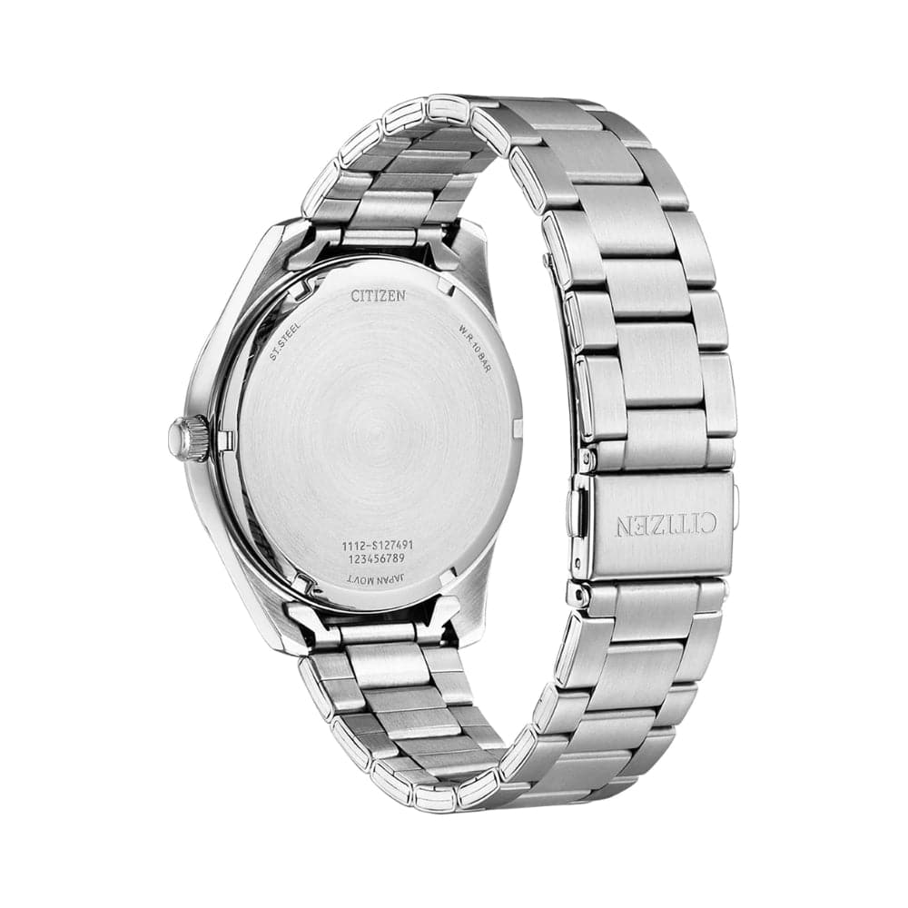 Citizen Quartz Analog Blue Dial Silver Stainless Steel Strap Men Watch BI1031-51L