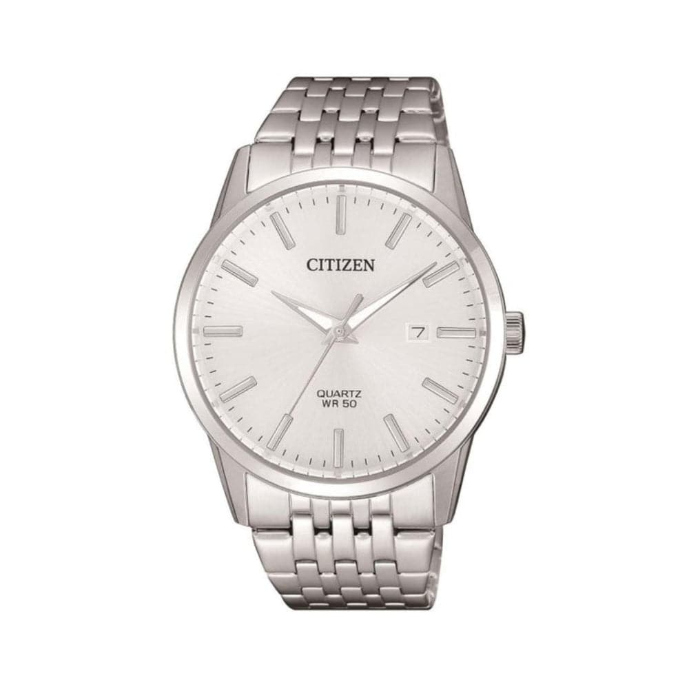CITIZEN BI5000-87A WHITE DIAL STAINLESS STEEL BRACELET STRAP MEN'S WATCH
