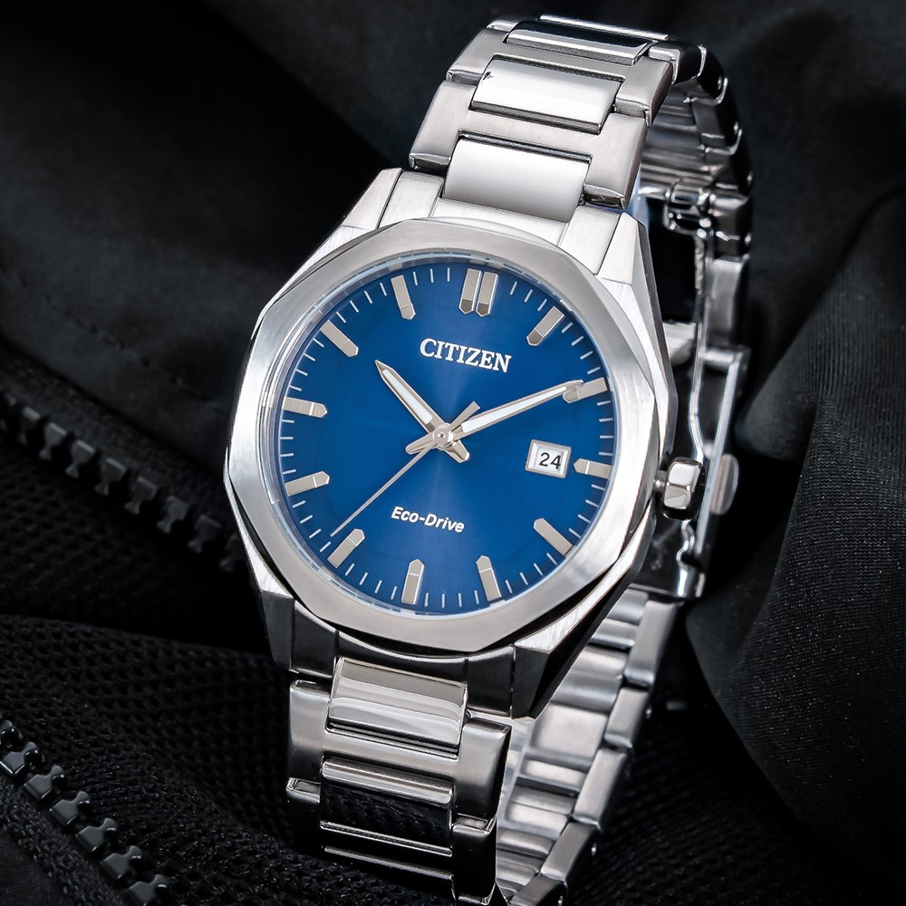 Citizen Eco-Drive Blue Dial Silver Stainless Steel Strap Men Watch BM7620-83L