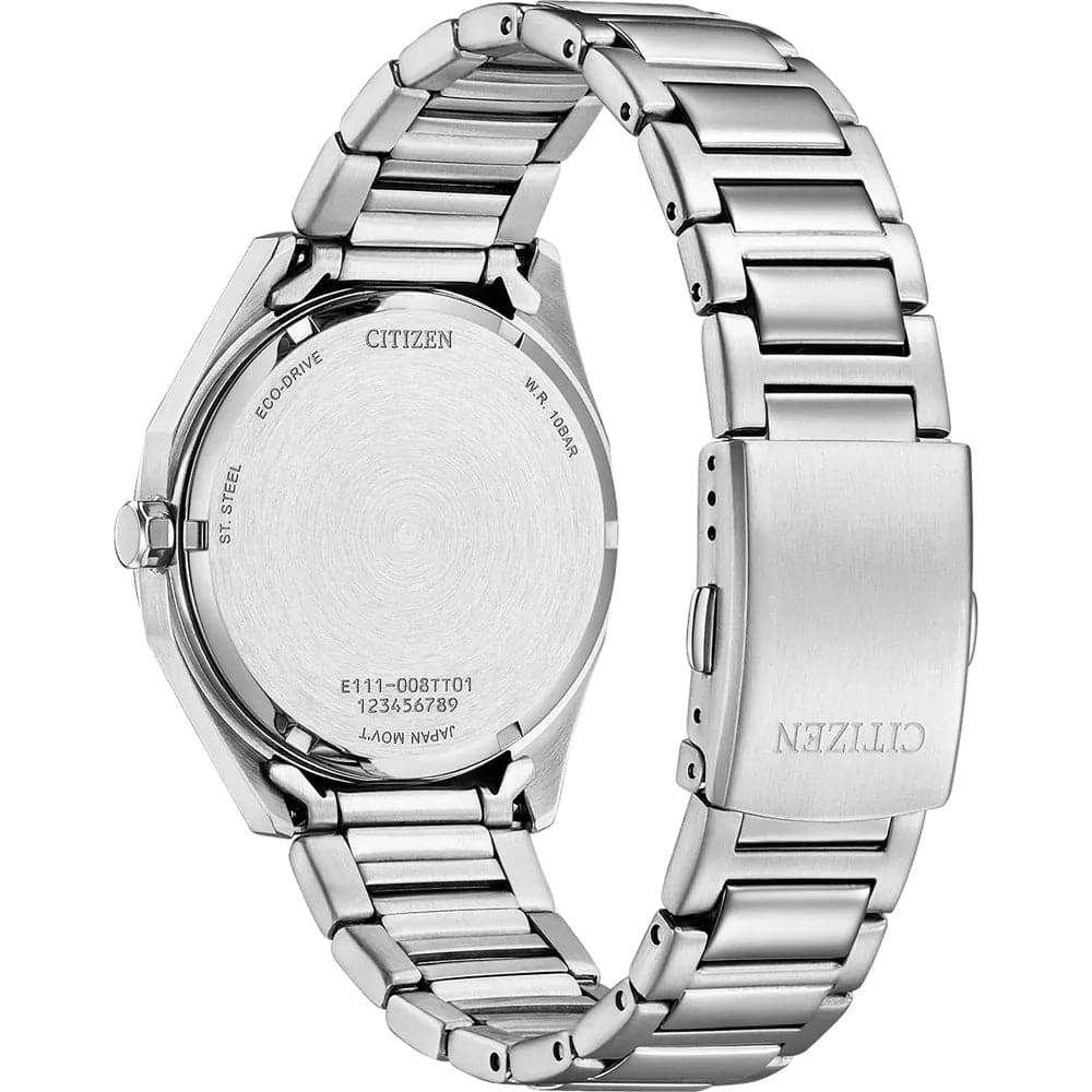 Citizen Eco-Drive Green Dial Silver Stainless Steel Strap Men Watch BM7620-83X