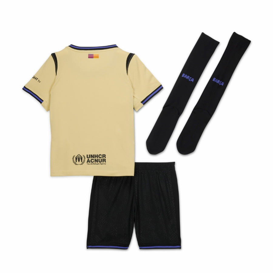 Kids Kit Barcelona Away Fan Jersey 2025/26 Shirt, shorts and socks