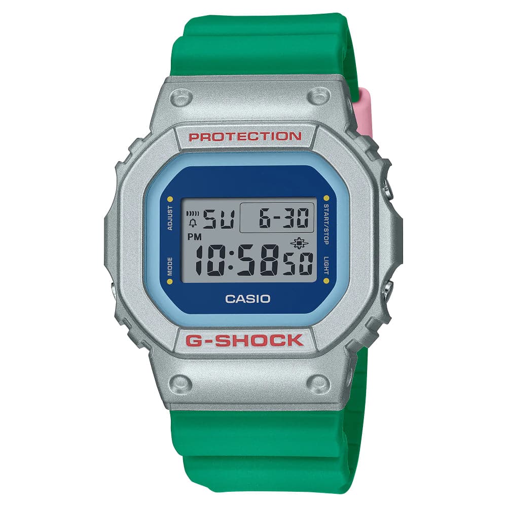 Casio G-Shock Digital Green Resin Strap Unisex Watch DW-5600EU-8A3DR-P