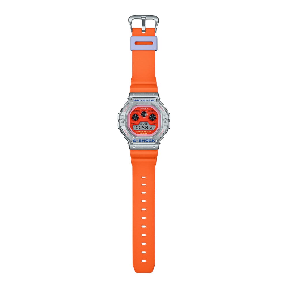 Casio G-Shock Digital Orange Resin Strap Unisex Watch DW-5900EU-8A4DR-P
