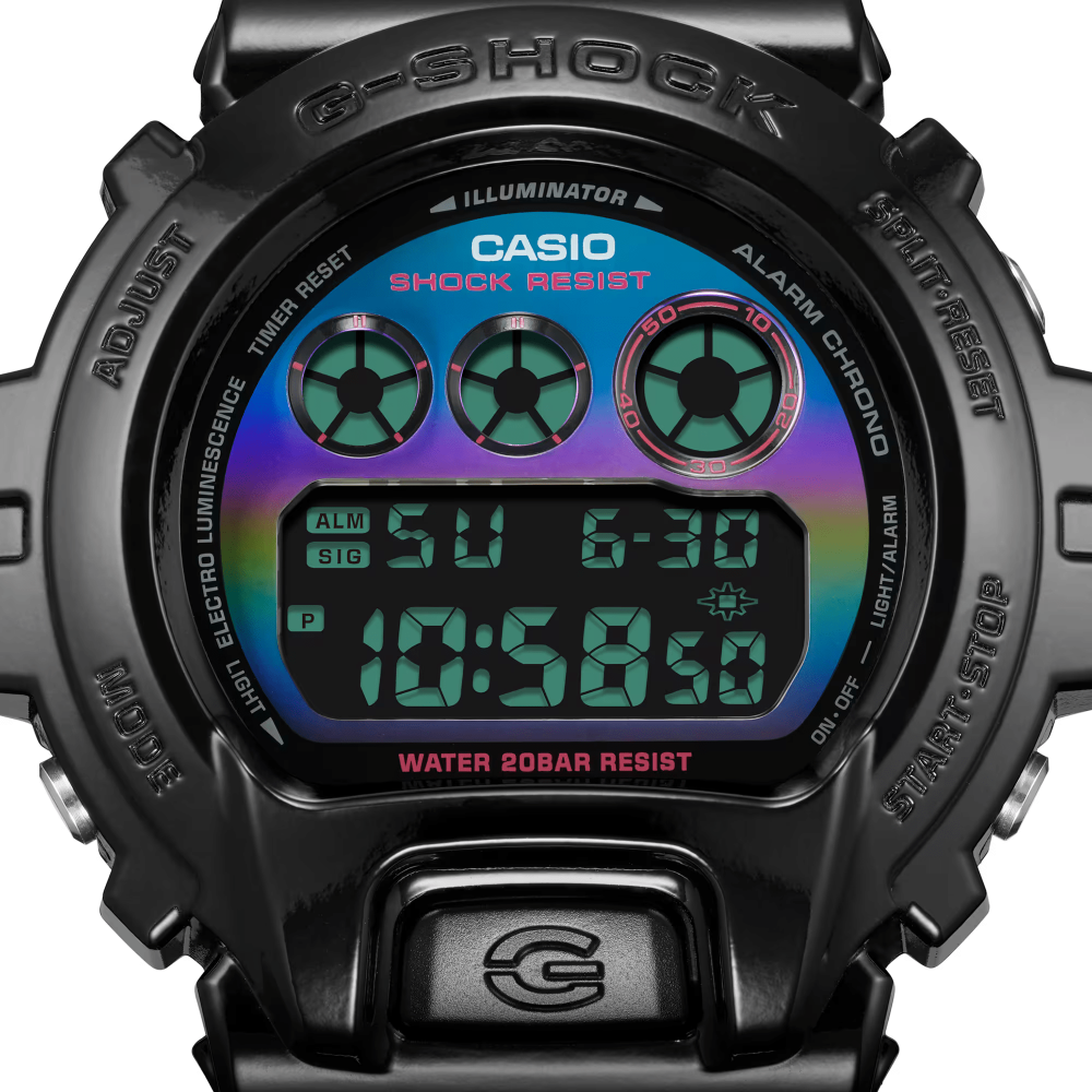 Casio G-Shock Virtual Rainbow Black Resin Strap Men's Watch DW-6900RGB-1DR-P
