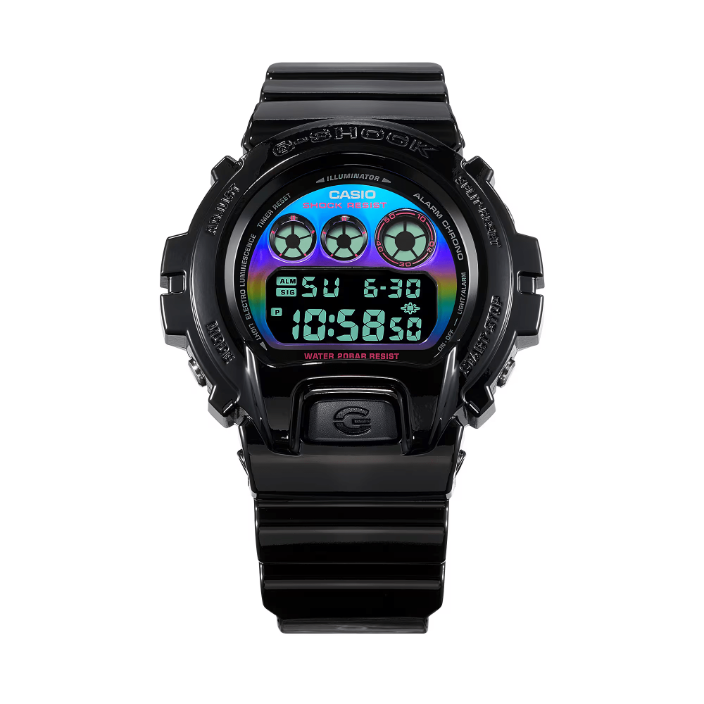 Casio G-Shock Virtual Rainbow Black Resin Strap Men's Watch DW-6900RGB-1DR-P