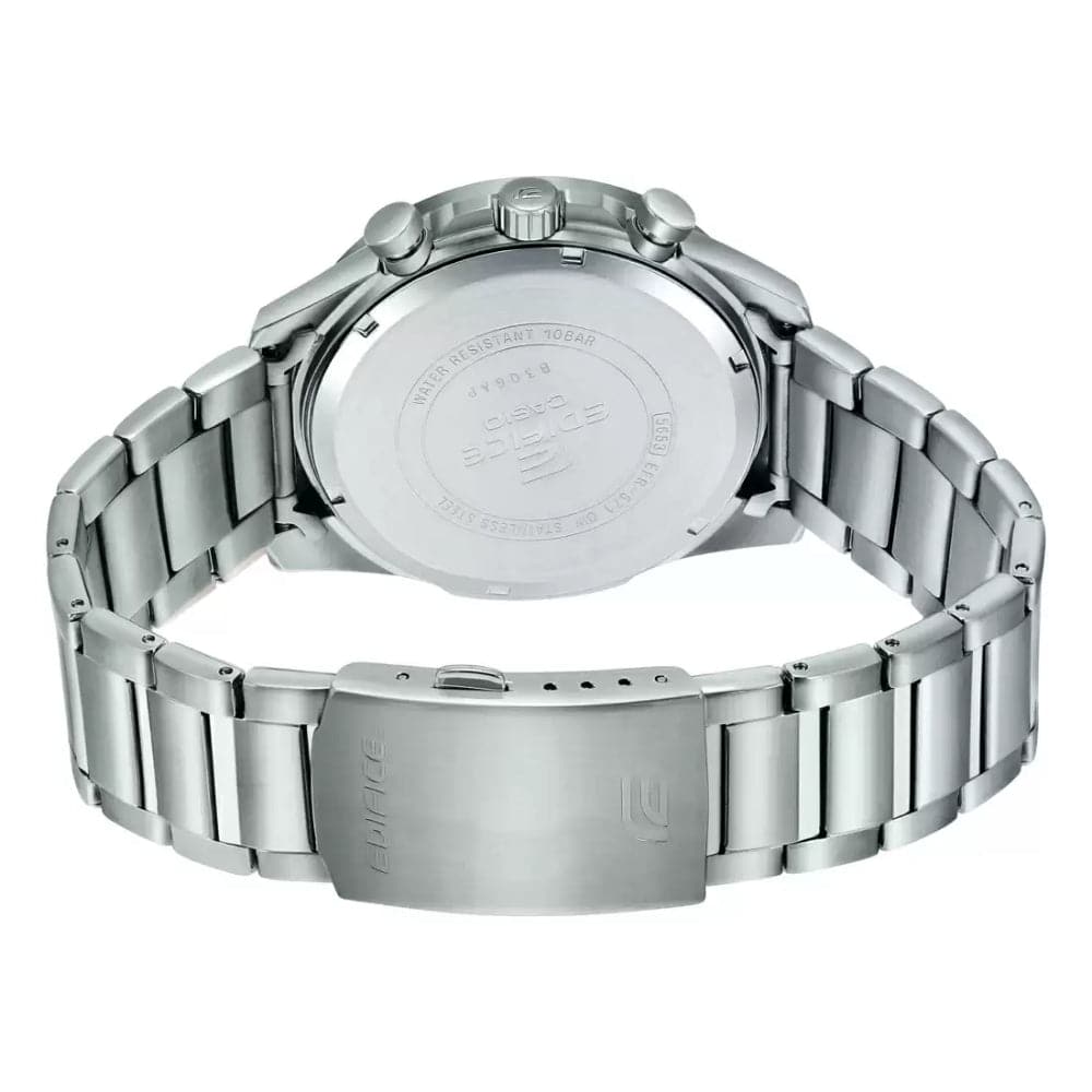 Casio Edifice Black Dial Silver Stainless Steel Strap Men Watch EFR-571D-1AVUDF-P