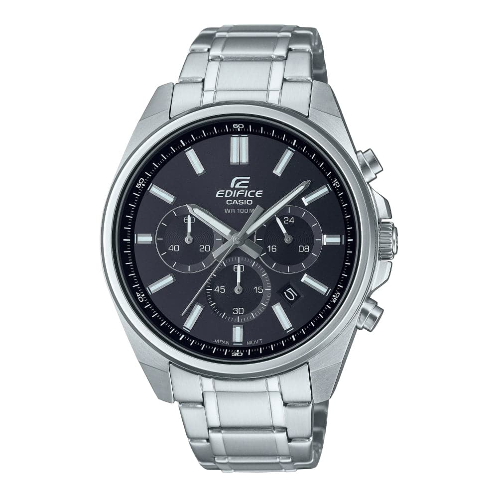 Casio Edifice Chronograph Silver Stainless Steel Men Watch EFV-650D-1AVUDF