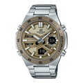 Casio Edifice Gold Dial Silver Stainless Steel Strap Men Watch EFV-C110D-5AVUDF-P