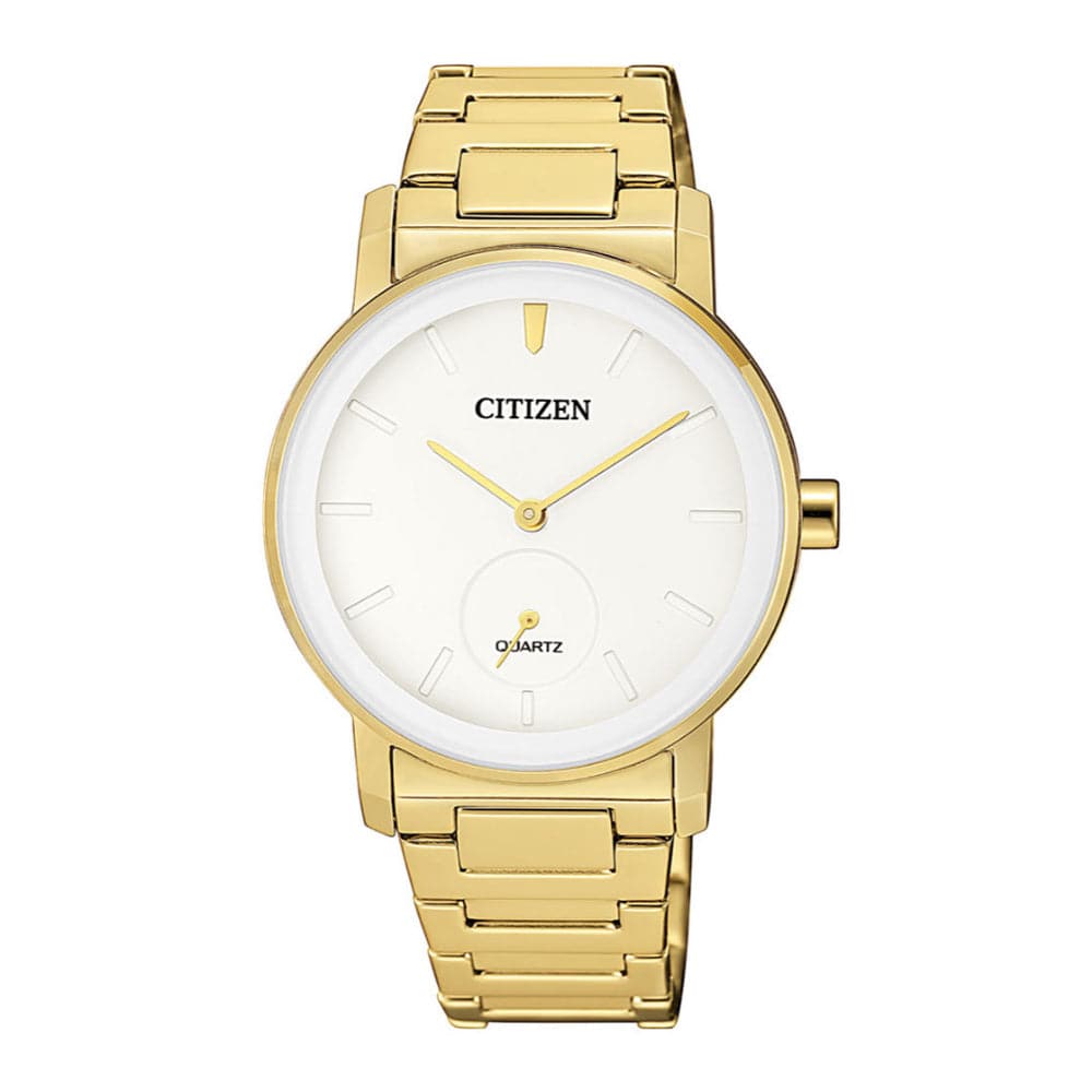 CITIZEN EQ9062-58A WHITE DIAL GOLD STAINLESS STEEL BRACELET STRAP WOMEN'S WATCH