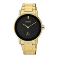 CITIZEN EQ9062-58E BLACK DIAL GOLD STAINLESS STEEL BRACELET STRAP WOMEN'S WATCH