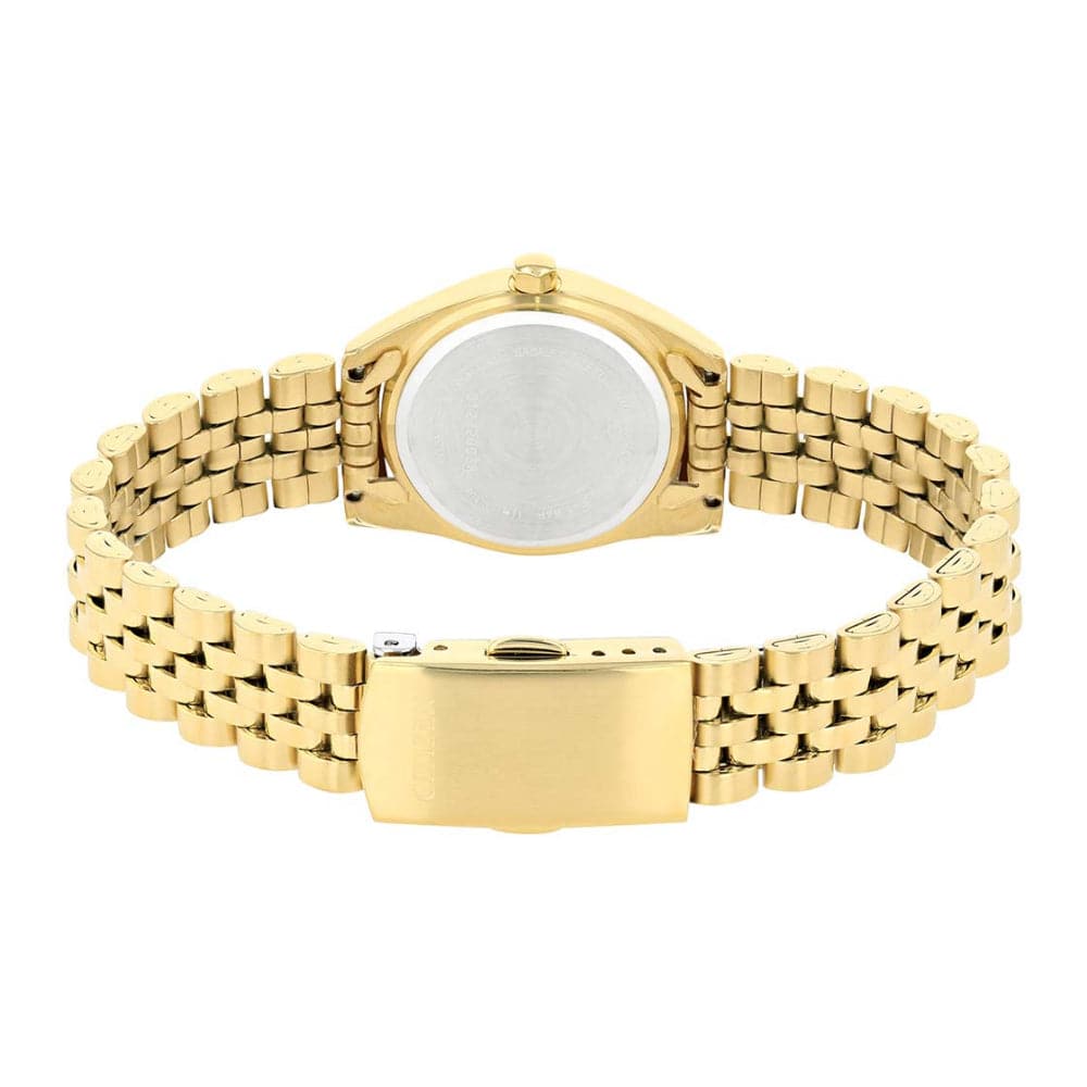 CITIZEN EU6062-50D GOLD CRYTAL CASE STAINLESS STEEL STRAP WOMEN'S WATCH