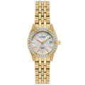 CITIZEN EU6062-50D GOLD CRYTAL CASE STAINLESS STEEL STRAP WOMEN'S WATCH