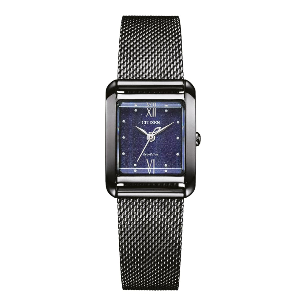 Citizen Eco-Drive Blue Dial Milanese & Leather Strap Women Watch EW5597-63L