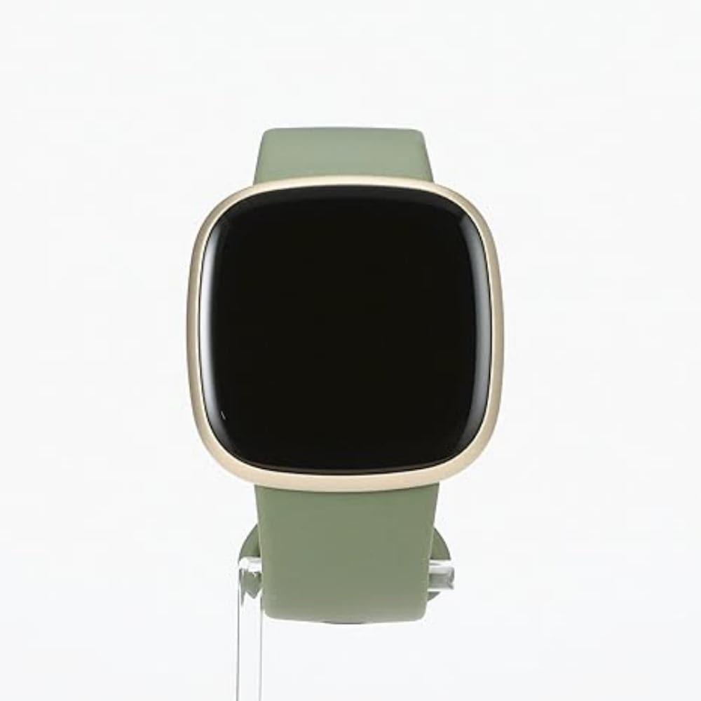 Fitbit Versa 3 Soft Gold/Olive Silicone Strap Unisex Smartwatch FB511GLOL