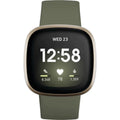Fitbit Versa 3 Soft Gold/Olive Silicone Strap Unisex Smartwatch FB511GLOL