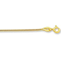9kt Yellow Gold Round Curb Chain Necklace 45cm