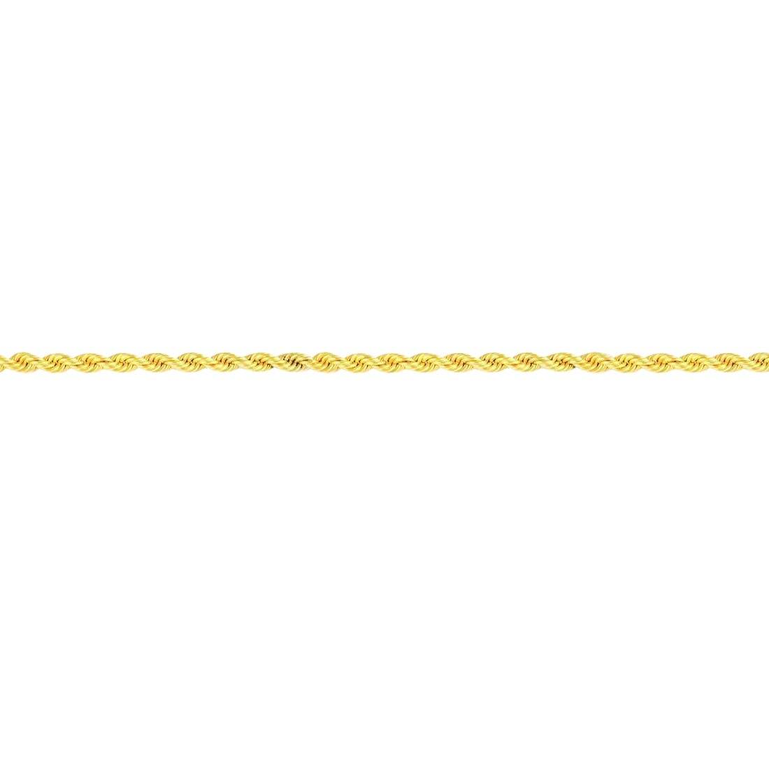 9kt Yellow Gold Silver Filled Rope Necklace 45cm