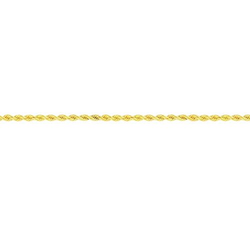 55cm Rope Chain in 9kt Yellow Bonded Gold