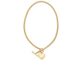 45cm Belcher Chain Necklace with Heart Fob in 9kt Yellow Bonded Gold