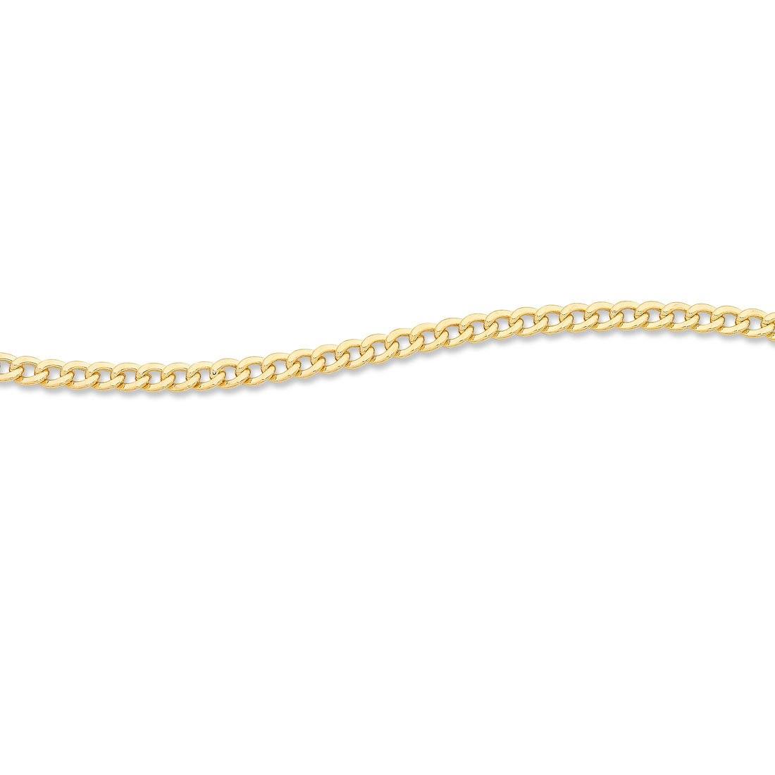 55cm Curb Chain in 9kt Yellow Bonded Gold