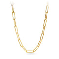 9kt Yellow Gold Silver Infused Oval Link Necklace Chain