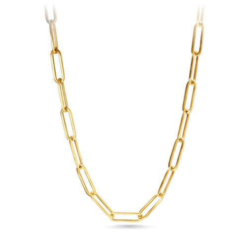 9kt Yellow Gold Silver Infused Oval Link Necklace Chain