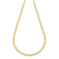 9kt Yellow Gold Silver Infused Open Curb Necklace 60cm