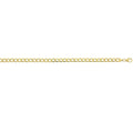 9kt Yellow Gold Silver Infused Open Curb Necklace 55cm