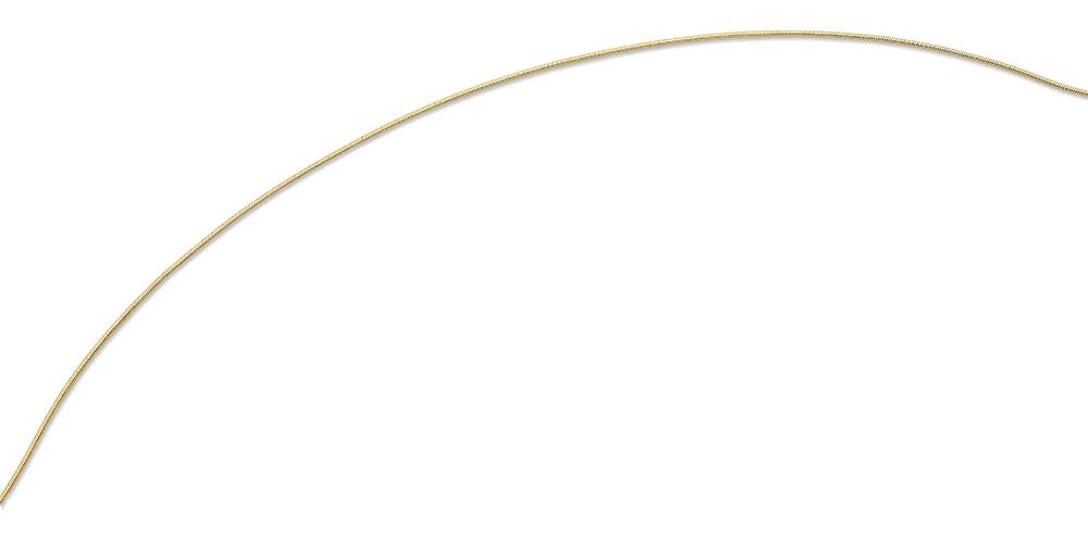9kt Yellow Gold Silver Infused Square Snake Chain Necklace 45cm