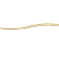 9kt Yellow Gold Silver Infused Curb Necklace 55cm