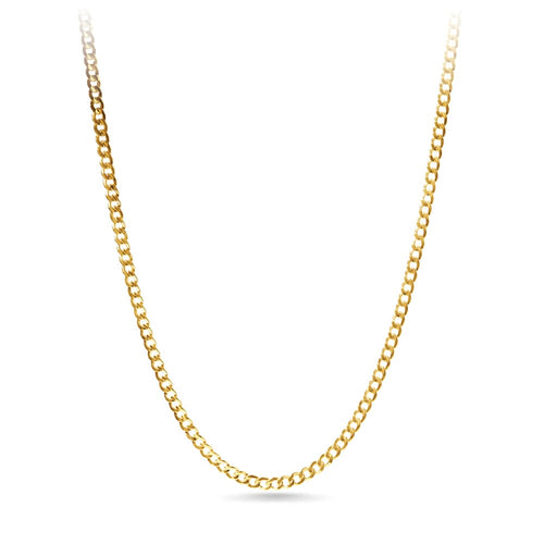 75cm Flat Curb Chain in 9kt Yellow Bonded Gold