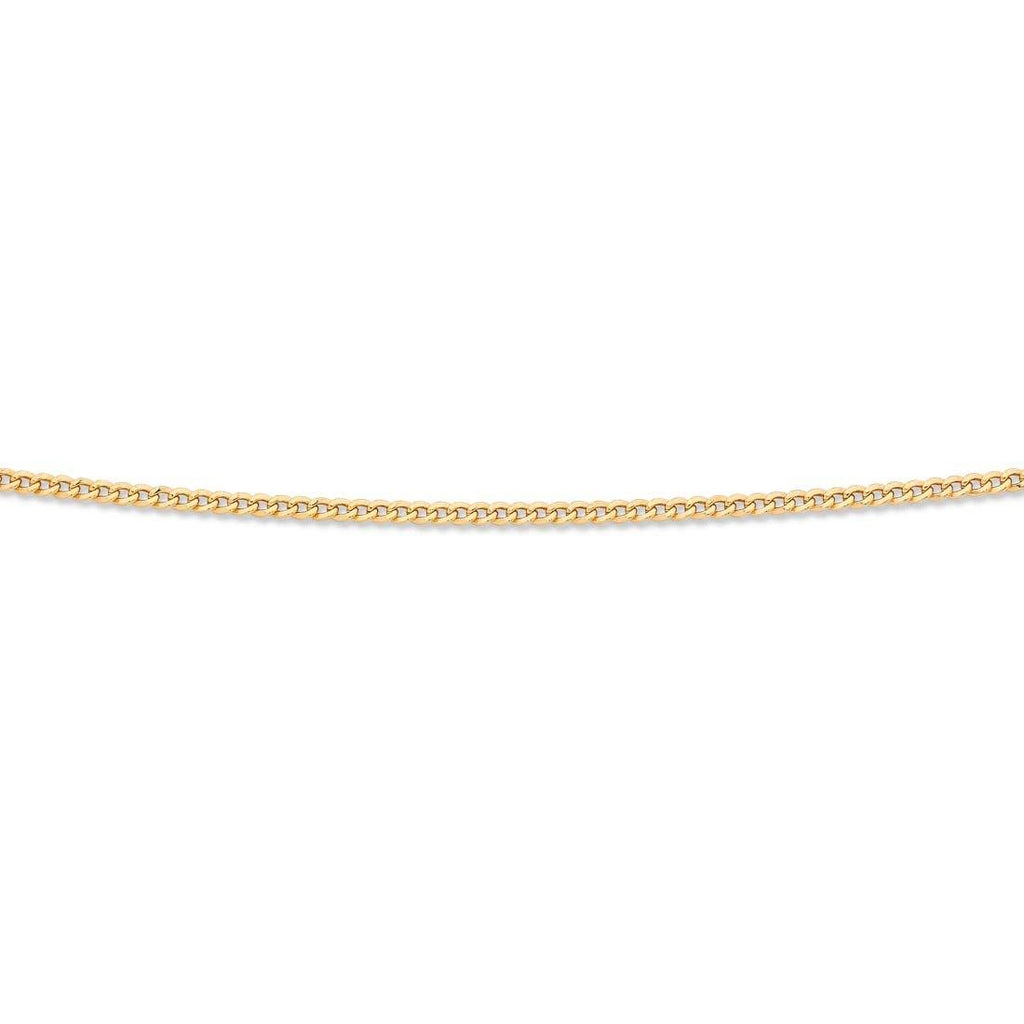 75cm Flat Curb Chain in 9kt Yellow Bonded Gold
