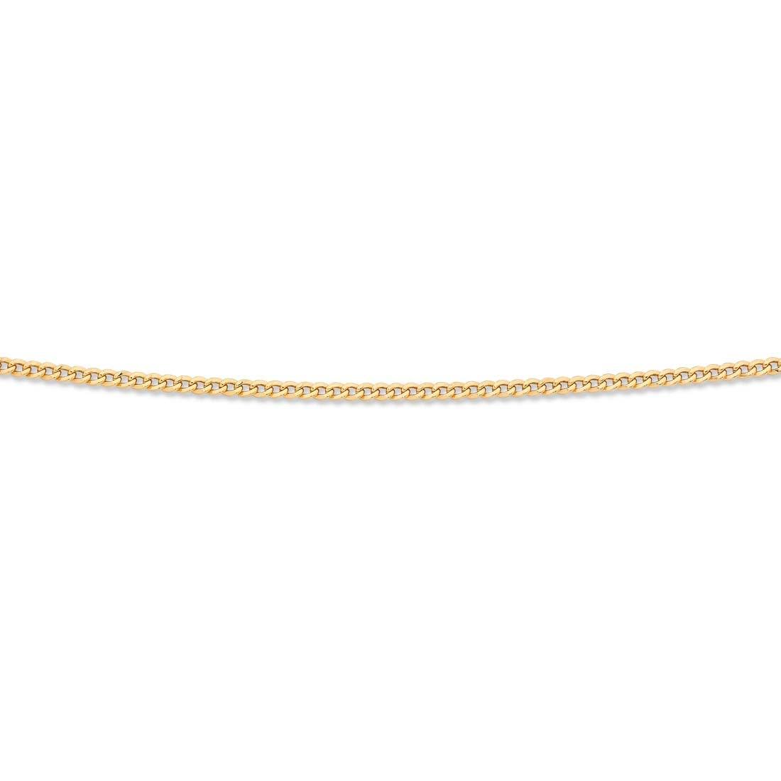 75cm Flat Curb Chain in 9kt Yellow Bonded Gold