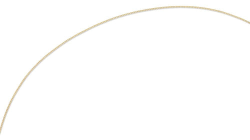 9kt Yellow Gold Silver Infused 45cm Curb Necklace