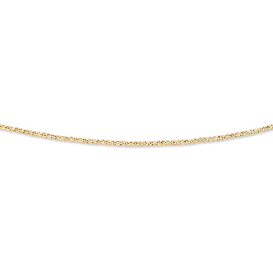 45cm Flat Curb Chain in 9kt Yellow Bonded Gold