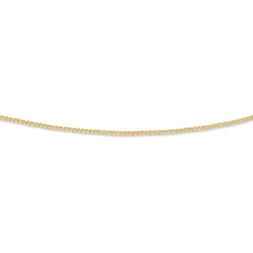 45cm Flat Curb Chain in 9kt Yellow Bonded Gold