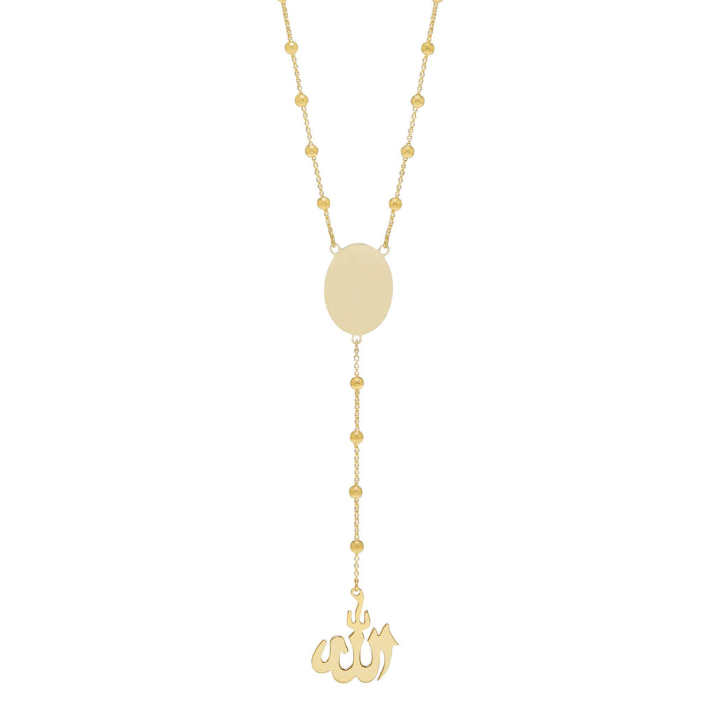 50cm Islamic Rosary Necklace in 9kt Yellow Bonded Gold