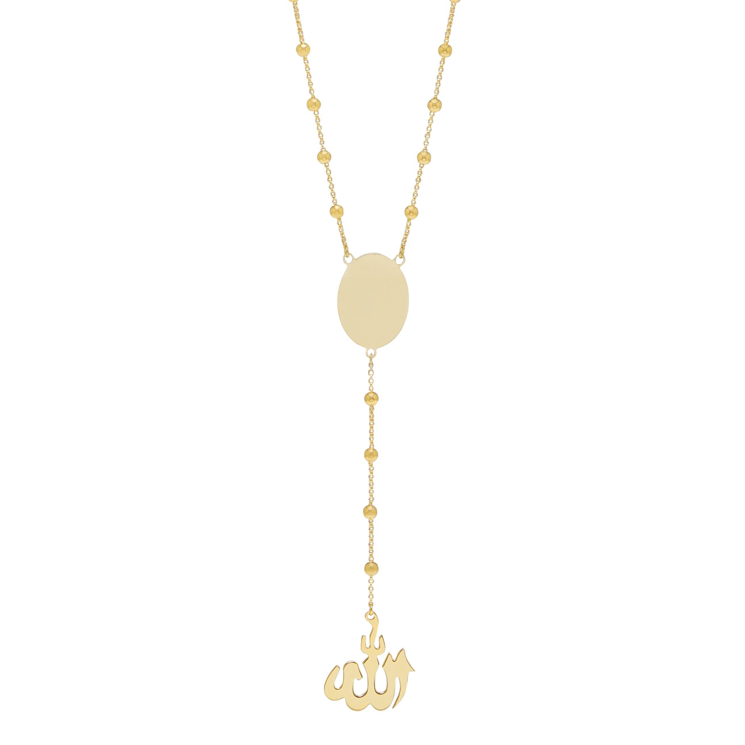 50cm Islamic Rosary Necklace in 9kt Yellow Bonded Gold