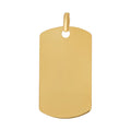 9kt Yellow Gold Dog Tag Pendant