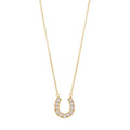 9kt Yellow Gold Silver Infused Horseshoe Necklace
